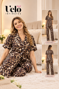 Night Suit Silky Stuff (Cheeta Design) 2 Piece A10