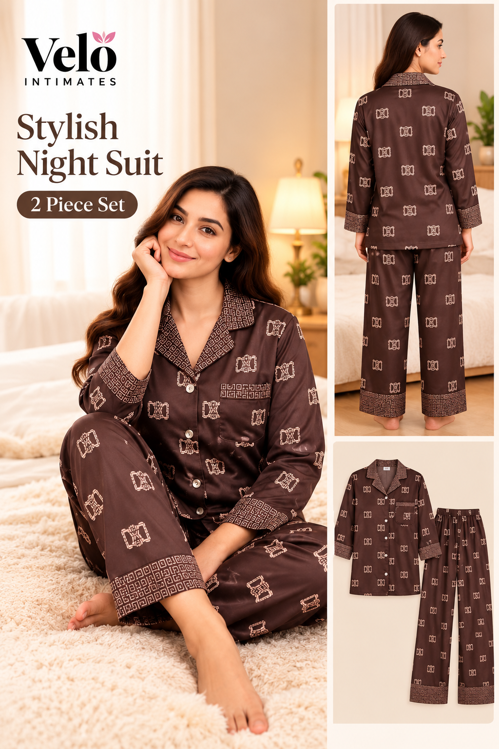 Night Suit Silky Stuff 2 Piece A1
