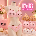 Fluffy Bear Face Bra & Panty Set